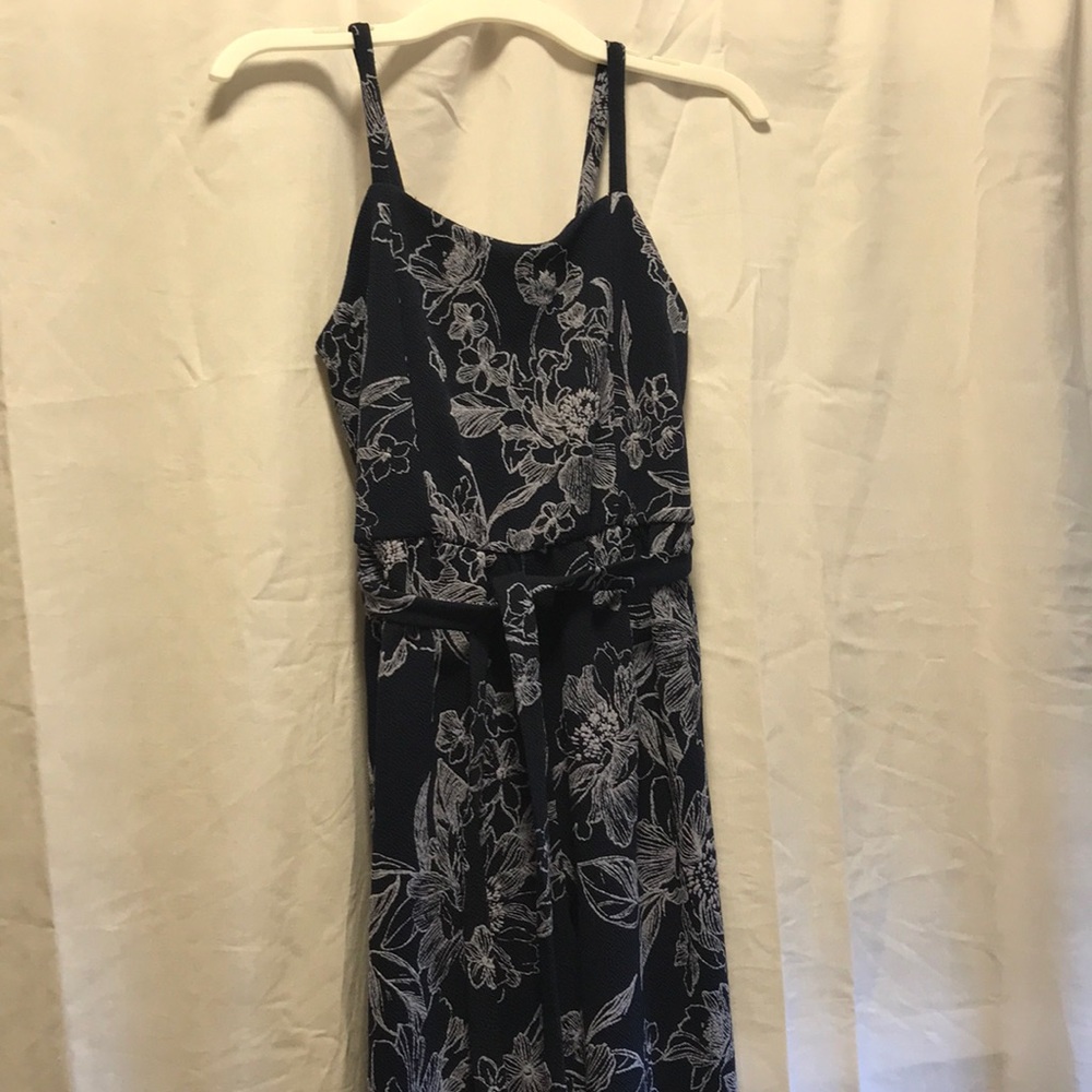 Romper pants dressy size 10 navy and white